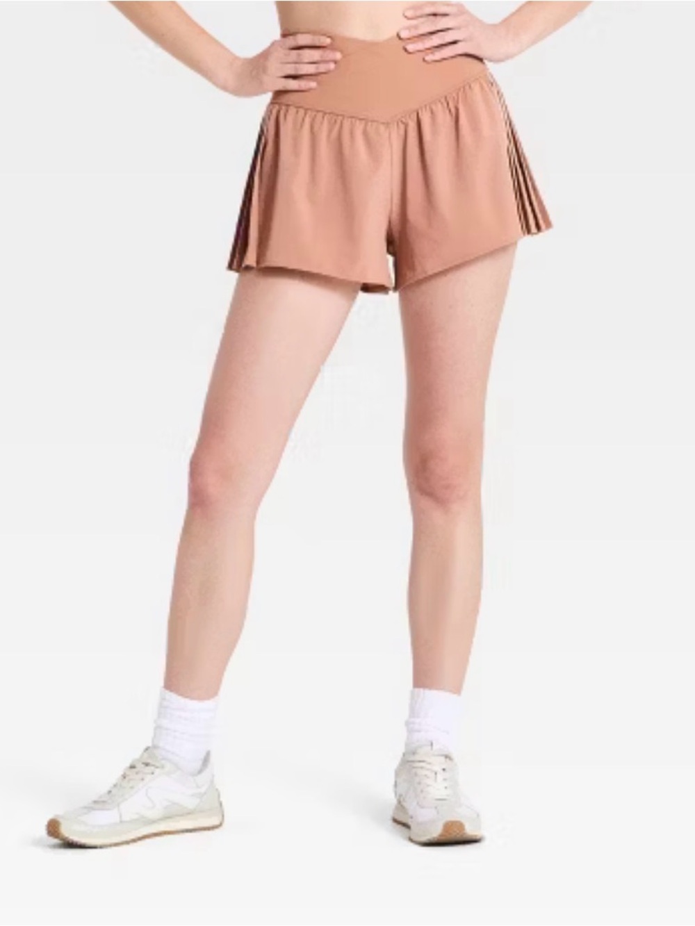JoyLab Cream High-Rise Athletic Skort-Style Shorts